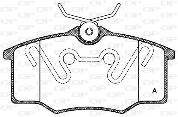 OPEN PARTS Комплект тормозных колодок, дисковый тормоз BPA0846.00